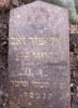 "Here lies R. Eliezer Zew son of R. Josif Zwi Grondowski. He died 6th Tishri 5694.  May his soul be bound in the bond of everlasting life." - Painted in gold colour letters (szpekh@cwu.edu & Tomasz Wisniewski)